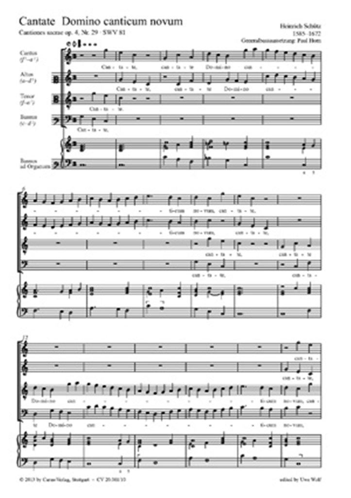 Cantate Domino [Lobsinget Gott dem Herrn]